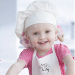 Avental Infantil Pequeno Chefe Lady Black Script<br><div class="desc">Elegante escrito em preto "Pequena Senhora Chefe".</div>