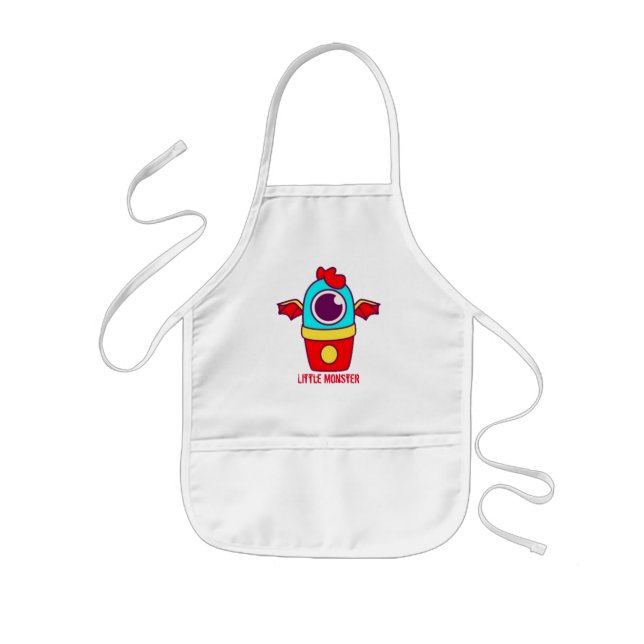 Avental Infantil Pequeno Monstro (Frente)