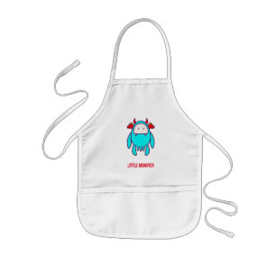 Avental Infantil Pequeno monstro (texto personalizável)