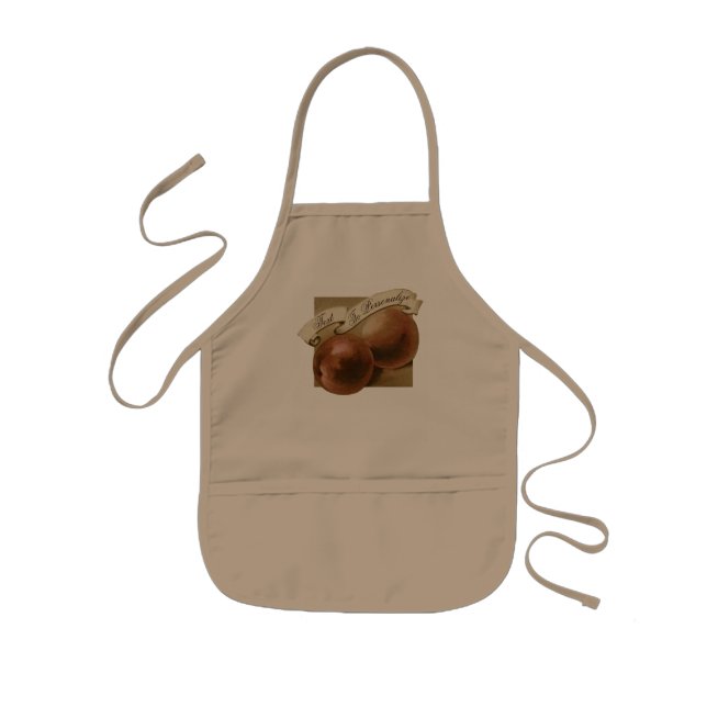 Avental Infantil Pêssegos Vintage Personalizados - Escola Antiga da (Frente)