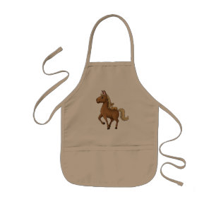 Avental Infantil Pferd und Katze