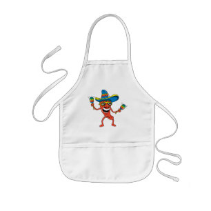 Avental Infantil Pimenta de pimentão mexicana