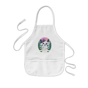 Avental Infantil Pinguins de Pato Bonito de Pinguins em Neve, Brinc