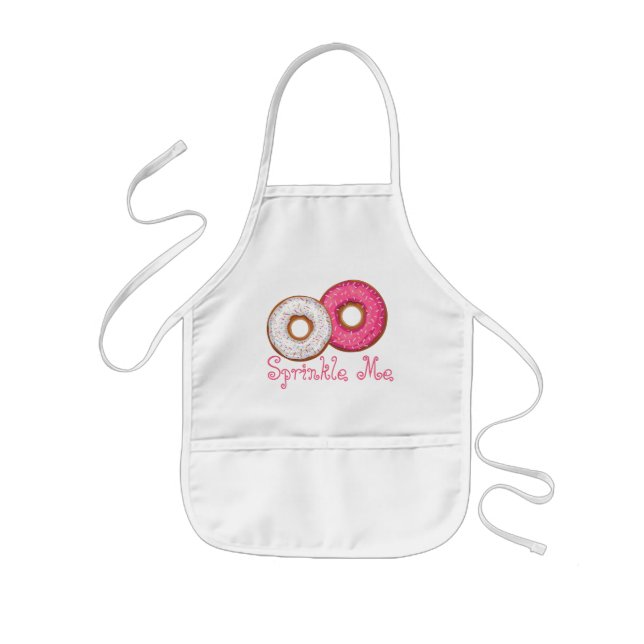 Avental Infantil Pintar-me, rosa e branco, Apron do garoto maluco (Frente)