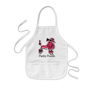 Avental Infantil Poodle de pastelaria rosa-50
