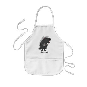 Avental Infantil Porcupine engraçado bonito tocando cartum banjo