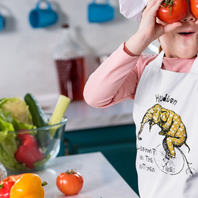 Avental Infantil Presentes de elefante de circo (Criador carregado)