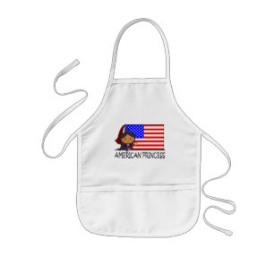 Avental Infantil Princesa americana bonito Bandeira do clipart dos