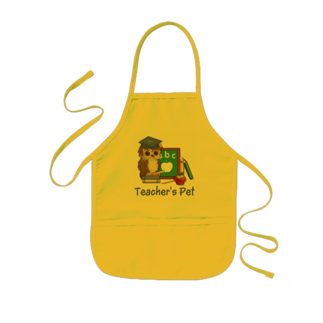 Avental Infantil Professores de Coruja-Bolsa Pet (Frente)