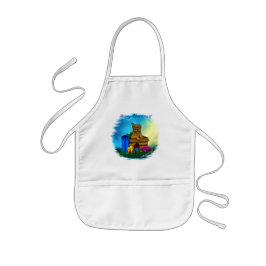 Avental Infantil Puppy em uma caixa, Merry Xmas