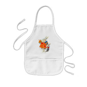 Avental Infantil Rabbitt de Alice no ~Apron do país das maravilhas