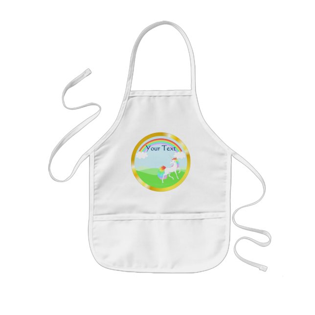 Avental Infantil Rainbow Unicorn Apron (Frente)