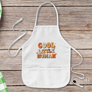 Avental Infantil Retro dos anos 70 "Cool Little Human" Rosto Sorrid