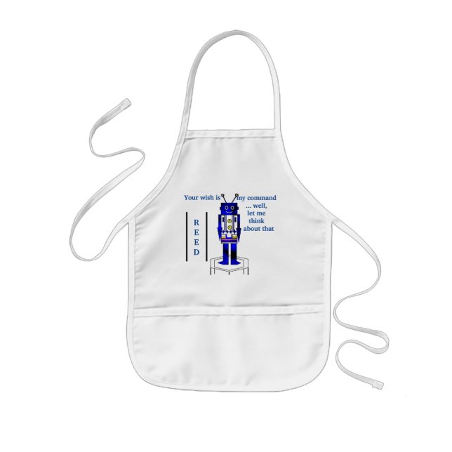 Avental Infantil "Robô" para ser criança personalizada Apron (Frente)
