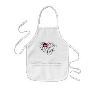 Avental Infantil Rosa, adoro meus Camisetas e presentes Gatinhos