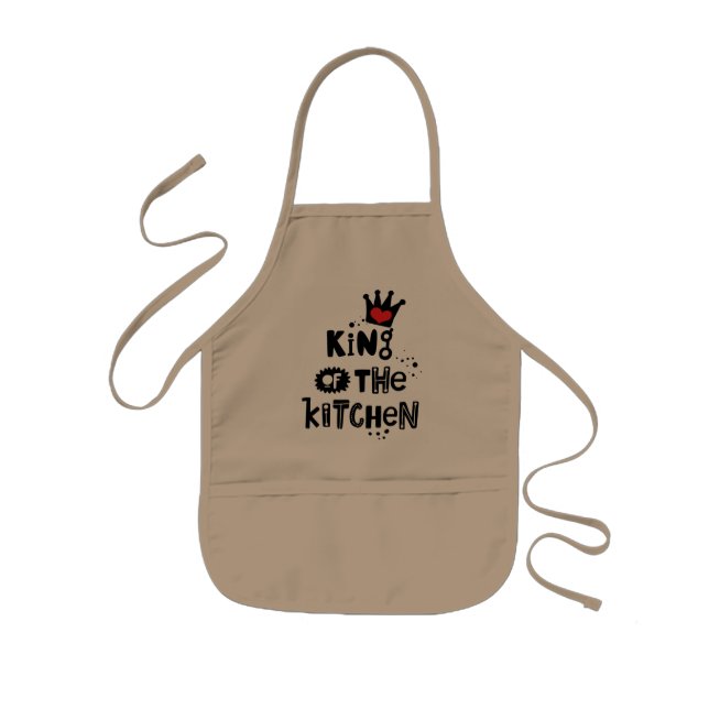 Avental Infantil Royal Chef Apron: Rei da Cozinha (Frente)