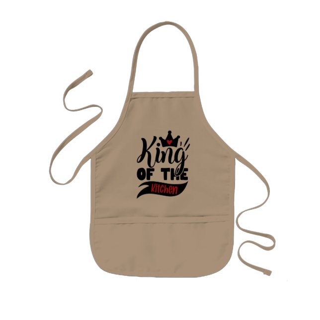 Avental Infantil Royal Chef Apron: Rei da Cozinha (Frente)