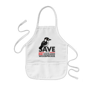 Avental Infantil Salvar o pica-pau Vermelho-cockaded