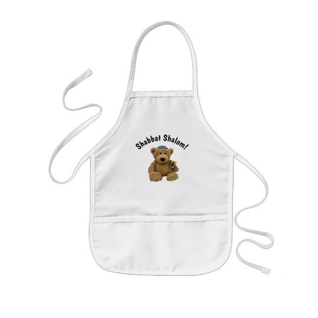 Avental Infantil Shabbat Shalom Teddy Bear Apron (Frente)