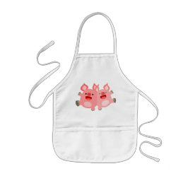 Avental Infantil SIM! Porcos de Cartoon Bonitos Crianças Apron