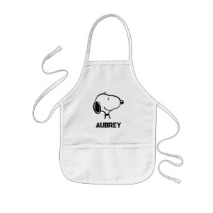 Avental Infantil Snoopy Smile Giggle Laugh   Adicione seu nome