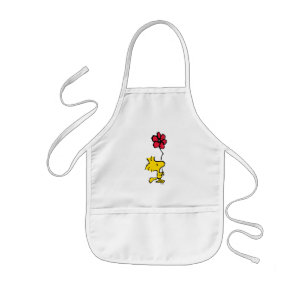 Avental Infantil Snoopy So Sweet Flower Pattern