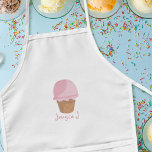 Avental Infantil Sorvete rosa-claro Cone Crianças Personalizadas Ap<br><div class="desc">Ei,  você está jogando um balde de sorvete para seu pequeno? Não deixe a bagunça arruinar seu jogo de roupas! Traga-lhes este super fofo Sorvete Rosa,  Cone Apron para Crianças. Perfeito para todos aqueles tempos que terminam no caos (leia-se: guerras de gelados!).</div>