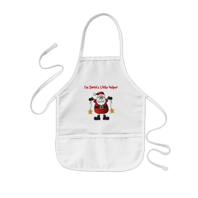Avental Infantil Sou o Papai noel Helper | 🎅 Papai Noel (Frente)