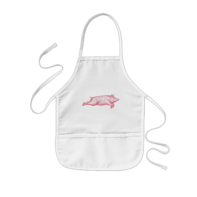 Avental Infantil Suínos Rosa, Crianças Apron (Frente)