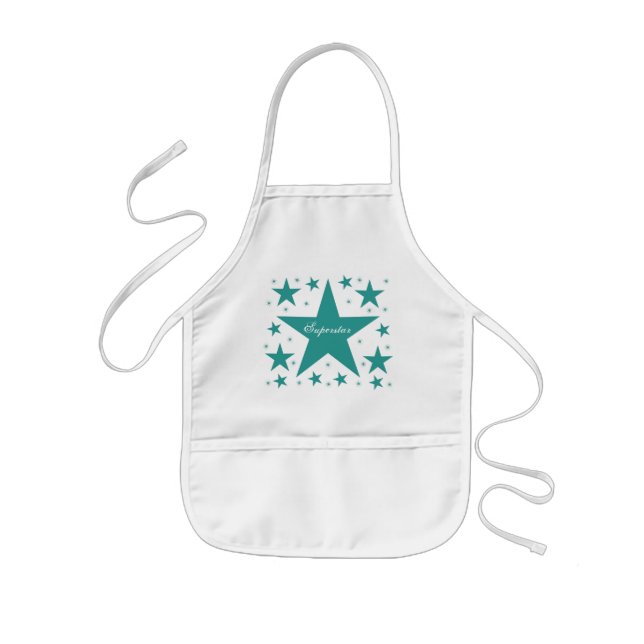Avental Infantil Superstar Apron, Teal (Frente)