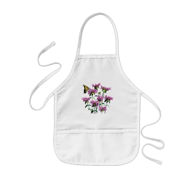 Avental Infantil Tiger Swallowtail em Bee Balm (Frente)