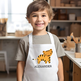 Avental Infantil Tigre Fofo Personalizado