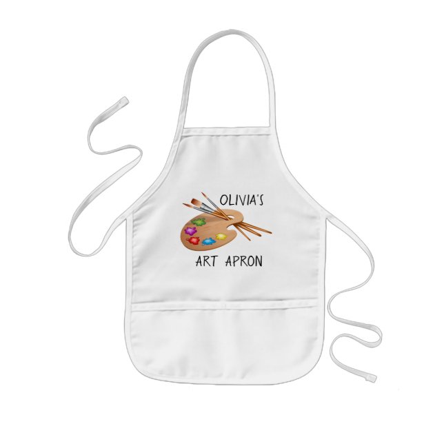 Avental Infantil Tinta e Palete (Frente)