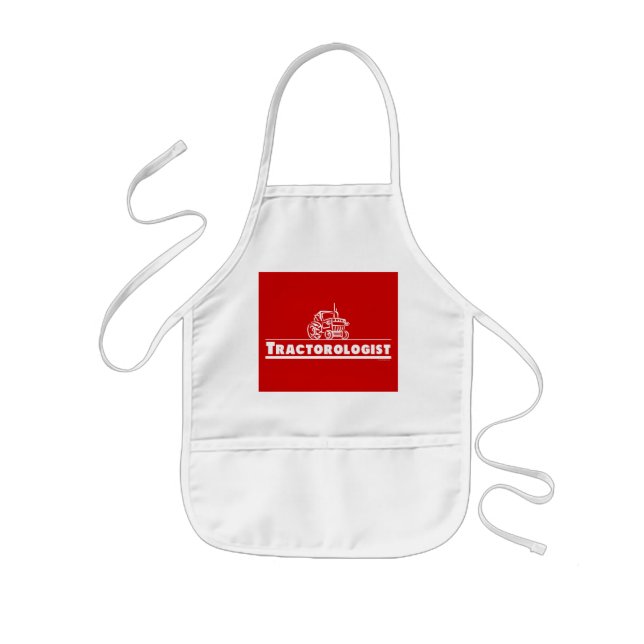 Avental Infantil Trator Vermelho, Tractorologista (Frente)