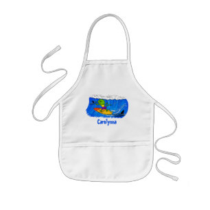 Avental Infantil Um desenho animado de lagarto-do-pescoço