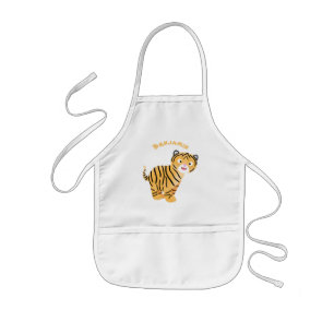 Avental Infantil Um desenho animado de tigre feliz