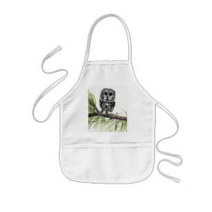 Avental Infantil Vi Coruja Branca Apron