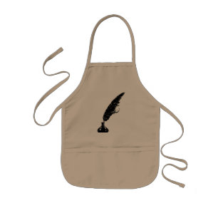 Avental Infantil vintage-feather-quill-write