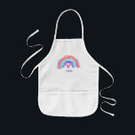Avental Infantil Watercolor Rainbow Personalized Kids Apron<br><div class="desc">Cute watercolor rainbow personalized kids apron with name is cheerful and pretty. A great gift for your favorite little chef or artist!</div>