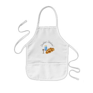 Avental Infantil Watercolor Shabbat Shalom Apron
