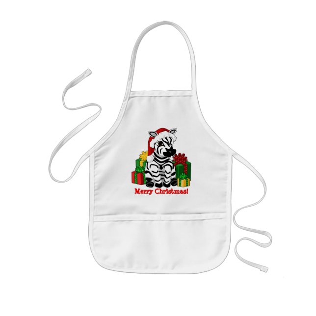Avental Infantil Zebra Apron Natal (Frente)
