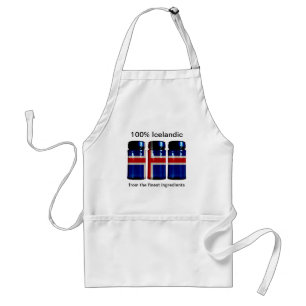 Avental Islândia Flag Spice Jars Apron