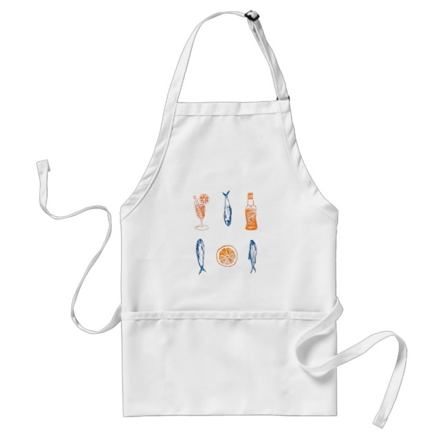 Avental Itália Summer Sardine e Aperol Apron (Frente)