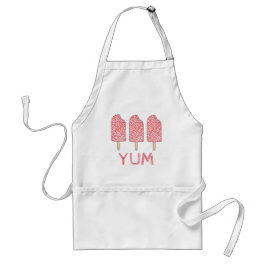 Avental ÍUM Morango Bolo Eclair Sorvete Rosa Picolé