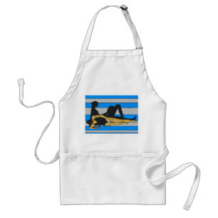 Avental Jersey Shore, Gal on Beach Towel