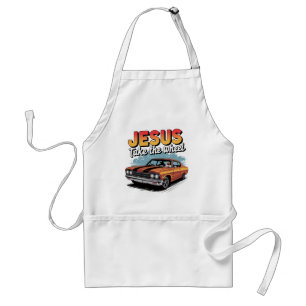 Avental Jesus Assume o Volante Carro Musculoso Vintage
