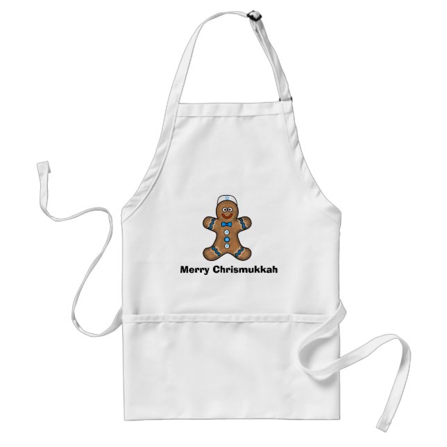 Avental Jewan Gingerpão Man Chrismukkah Apron (Frente)