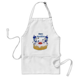 Avental Judaica Feliz Hanukkah Dreidels Dançantes Donut