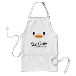 Avental Kawaii Duck Tongue "Muito fofo para ser sério."