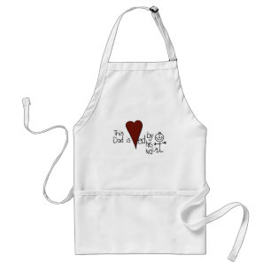 Avental Kids Stick Figure Hearts Pai